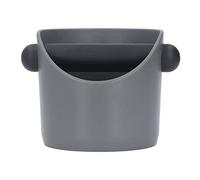PENO Plastic Coffee Knock Box, Compact Coffee Grind Trash Bin Dishwasher Safe Rubber for Coffee Bar Grey