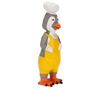 PENO Squeaky Chicken Dog Toys, Hand Painted Safe Funny Bite Resistant Squeaky Dog Toys for Dogs (Chef Chicken)