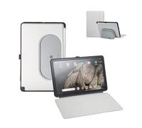Penoval Silicone Cover Case for Google Pixel Tablet 11 inch 2023, Grey | Adjustable viewing angle, charging speaker dock compatible, easy carry-on design, shockproof protective shell, slim fit