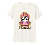 PenQueen Cute Kawaii Penguin with Crown Funny Pun Queen Premium T-Shirt