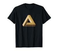 Penrose Tribar, optical illusion, impossible triangle, maths T-Shirt