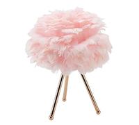 PenRux Feather Table Lamp, Goose Feather Night Light LED Decorative Atmosphere Light with Tripod Stand Modern Feather Lamp Dimmable Beside Table Lamp for Bedroom Living Room Wedding