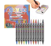 Pens - 12 Colors Quick Dry Packs, Waterproof Manicure Painting Markers, Diy Fingernail Polish Design Builders, Fine Tip Drawing Dotting Accessories For Women Girls Teens Kids Beginners