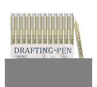 Pens - 12 Pieces Thin Fine Tip Painting Pens, Waterproof Drawing Pens for Calendar, Manga , Journal, Planner, Writing, Notes, School Agenda, Sketching, Diary Notes, Outlining