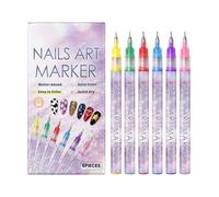 Pens - 6ml Fast Dry Design Markers, Precision Tip polishs Tools | Artistic Multi-Color Fun Easy Design Vibrant Fingernail Coloring Markers for Women Kids Adults Salon Home Creative Diy Manicure