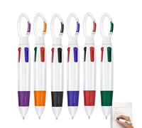 Pens | Colorful Ink Retractable Stationery - 6 Pieces Multi-coloured School Writing Pen for Note Taking Art Drawing Lettering Study Scrapbooking Girls Teens Teachers