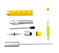 Pens for Beading | with Scales Multipurpose 6-In-1 Metal DIY Tool | Drawing Measuring Tool | for Crafting DIY Projects Home Repair Studio Office Work Meeting Writing
