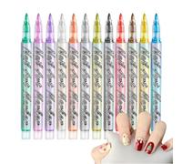 Pens for - Dotted | Nail Markers, 12 Colors Fine Tip Drawing Markers Fast Drying Nail Pens for DIY Nail Mother U