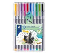 Pens Staedtler 334 Triplus Fineliner 0.3mm 10 Pack Colours Drawing Artist Office