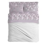 PENSIERI DELICATI Double Bed Set, Flannel, 100% Warm and Soft Cotton, Double 180 x 200 cm, Includes Bottom Sheet, Top Sheet and 2 Pillowcases, Made in Italy, Bologna Pink