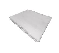 PENSIERI DELICATI Double Bed Sheet 250 x 300 cm, Flat Sheet in Plain Colour, Made of 100% Cotton, Made in Italy, White