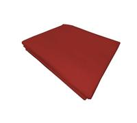 PENSIERI DELICATI Double Bed Sheet 250 x 300 cm, Flat Sheet in Solid Colour, Made in 100% Cotton, Made in Italy, Red