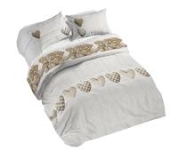 PENSIERI DELICATI Duvet Cover, Cotton, Beige Bears, Queen-Size Bed