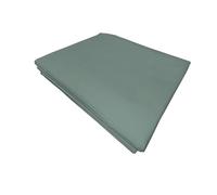 PENSIERI DELICATI Single Bed Sheet 160 x 300 cm, Flat Sheet in Plain Colour, Made in 100% Cotton, Made in Italy, Green