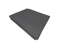 PENSIERI DELICATI Single Bed Sheet 160 x 300 cm, Single Bed Sheet, Solid Colour, Made in 100% Cotton, Made in Italy, Anthracite