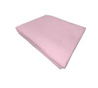 PENSIERI DELICATI Single Bed Sheet 160 x 300 cm, Single Bed Sheet, Solid Colour, Made in 100% Cotton, Made in Italy, Pink