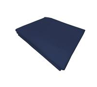 PENSIERI DELICATI Single Bed Sheet 160 x 300 cm, Single Flat Sheet, Solid Colour, Made in 100% Cotton, Made in Italy, Blue