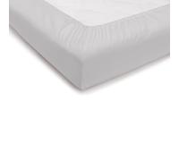 PENSIERI DELICATI Single Bed Sheet 90 x 200 cm, Plain Fitted Sheet +25 Made of 100% Cotton, Made in Italy, White