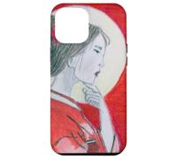 Pensive Asian Woman and Moon Case for iPhone 12 Pro Max