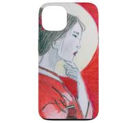 Pensive Asian Woman and Moon Case for iPhone 13