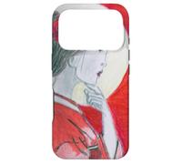 Pensive Asian Woman and Moon Case for iPhone 17 Pro