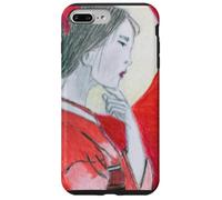 Pensive Asian Woman and Moon Case for iPhone 7 Plus/8 Plus