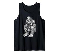 Pensive Bigfoot Sasquatch Cryptid Legend Tank Top