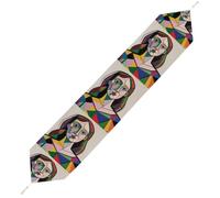 Pensive Woman Table Runner for Dining Table, Short Plush Runners Washable & Durable Tablerunner Modern Home Decor for Wedding, Kitchen, Holiday 200*33cm