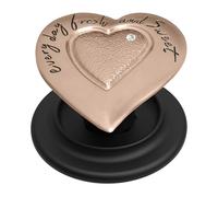 Penslor One-Touch Phone Grip with Expanding Kickstand, Compatible with MagSafe, Practical Safety Mirror, Expanded Grip Space, Metal Ring for Magsafe Included, Deflick Mag - Everyday Heart Rose Gold