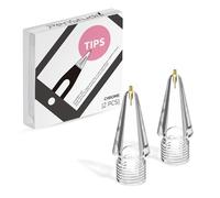 Penstudio Chrome Metal Tips for Apple Pencil Pro 1st 2nd USB-C, 2 Pack | Real Pen Friction on Glass, Precise Control, High Sensitivity, No Lag, Durable Build, Drawing Writing & Note Taking