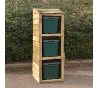 Pent Bin Store - Classic Pressure Treated Overlap