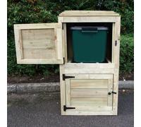 Pent Bin Store - Classic Pressure Treated Overlap