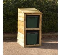 Pent Bin Store - Classic Pressure Treated Overlap