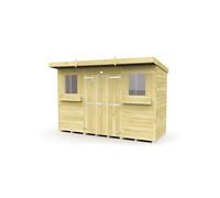 Pent Summer Shed 10x4ft - Pressure Treated Tanalised Timber, 12mm Tongue & Groove, 38x50mm Framework, Heavy-Duty Floor Code: 6.06708E+11