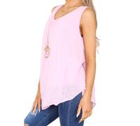 Penta Threads Ladies Italian Vest Tops Summer Tops for Women UK Cotton Linen Sleeveless Blouse Y2K Tank Top One Size Fit UK (8-16) (UK, Alpha, One Size, Regular, Regular, Pink, Ruched Neck)