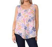 Penta Threads Ladies Italian Vest Tops Summer Tops for Women UK Cotton Sleeveless Blouse Y2K Tank Top One Size Fit UK (8-16) (UK, Alpha, One Size, Regular, Regular, Floral Dusty Pink, Floral Print)