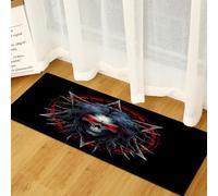 Pentacle Skull Runner Rug for Entryway 60 x 150 cm Long Carpet, Dark Fantasy Rug Runners Bedroom Floor - Washable Non-shedding Carpets for Hallway Entryway Kitchen