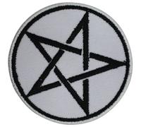 Pentacle Viking Star Circle Logo Patch Iron On Sew On Embroidered Patch Badge Applique for Clothes Shirts Jeans etc