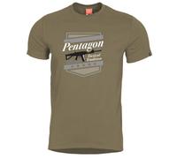 Pentagon Ageron A.C.R. T-Shirt Mens Cotton Sport Army Odourless Trekking Coyote