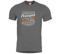 Pentagon Ageron A.C.R. T-Shirt Mens Military Outdoor Trekking Cotton Wolf Grey