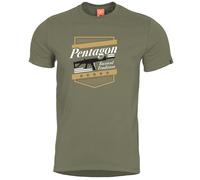 Pentagon Ageron A.C.R. T-Shirt Mens Odourless Military Army Casual Top Olive