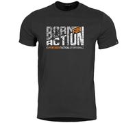 Pentagon Ageron 'Born For Action' T-Shirt Mens Casual Graphic Cotton Black