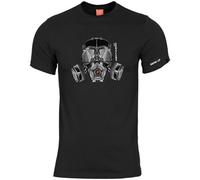 Pentagon Ageron Gas Mask T-Shirt Black Size Small