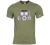 Pentagon Ageron Gas Mask T-Shirt Olive Size Small