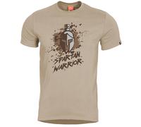 Pentagon Ageron Spartan Warrior T-Shirt Mens Outdoor Active Cotton Travel Khaki