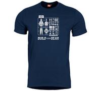 Pentagon Ageron T-shirt Build Your Gear Printed Mens Top Cotton Midnight Blue