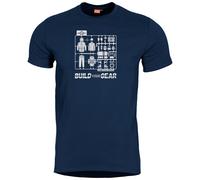 Pentagon Ageron T-shirt Build Your Gear Printed Mens Top Cotton Midnight Blue