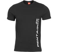 Pentagon Ageron T-Shirt Vertical Security Patrol Tactical Police Mens Top Black
