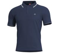 Pentagon Aniketos Polo T-Shirt Stripes Mens Lightweight Breathable Navy Blue