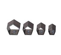 Pentagon Cutting, Alloy Steel Leather Punching Dies, 4Pcs Various Sizes - Clean Cuts, Durable Construction, Ideal for DIY Leather Craft and Belt Holes